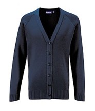 Cardigan Knitted (Navy Blue) with Logo - St Clares Coalville